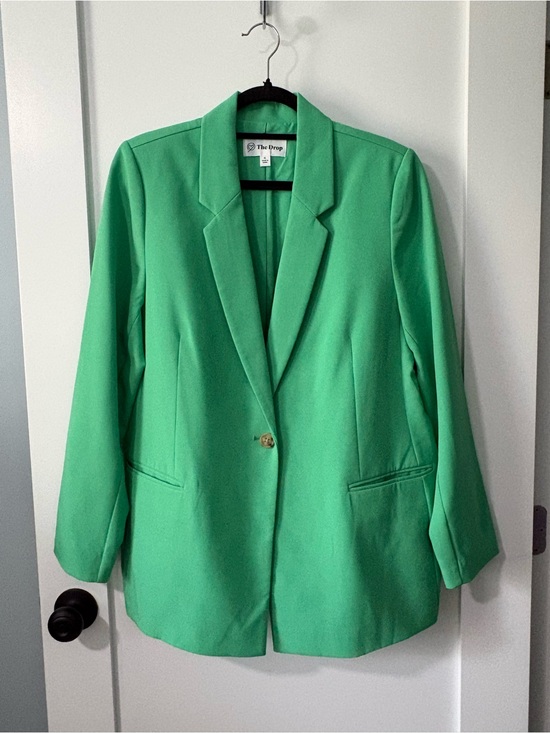 The Drop Jackets & Blazers - The Drop- Green Single-Button Blazer